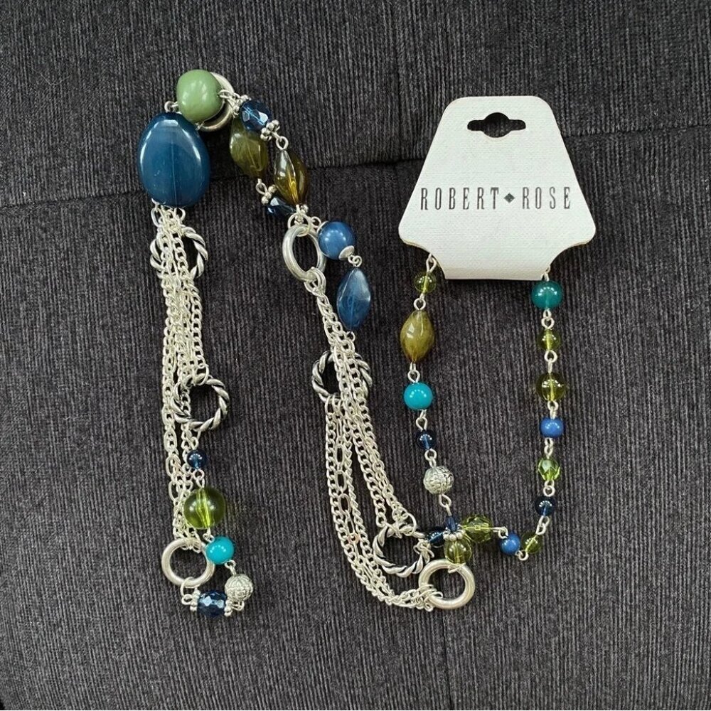 Robert Rose NWT Long Beaded Necklace Vintage - Picture 2 of 5